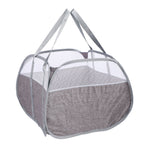 Foldable Laundry Hamper with Handles 90L Large Capacity Thickened Oxford Cloth Foldable Clothes Basket for Snacks Toys Sundries Grey