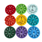 9Pcs Math Facts Fidget Educational Learning Rotary Toy Whirligig for Kids Chat Game Addition