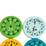 9Pcs Math Facts Fidget Educational Learning Rotary Toy Whirligig for Kids Chat Game Addition