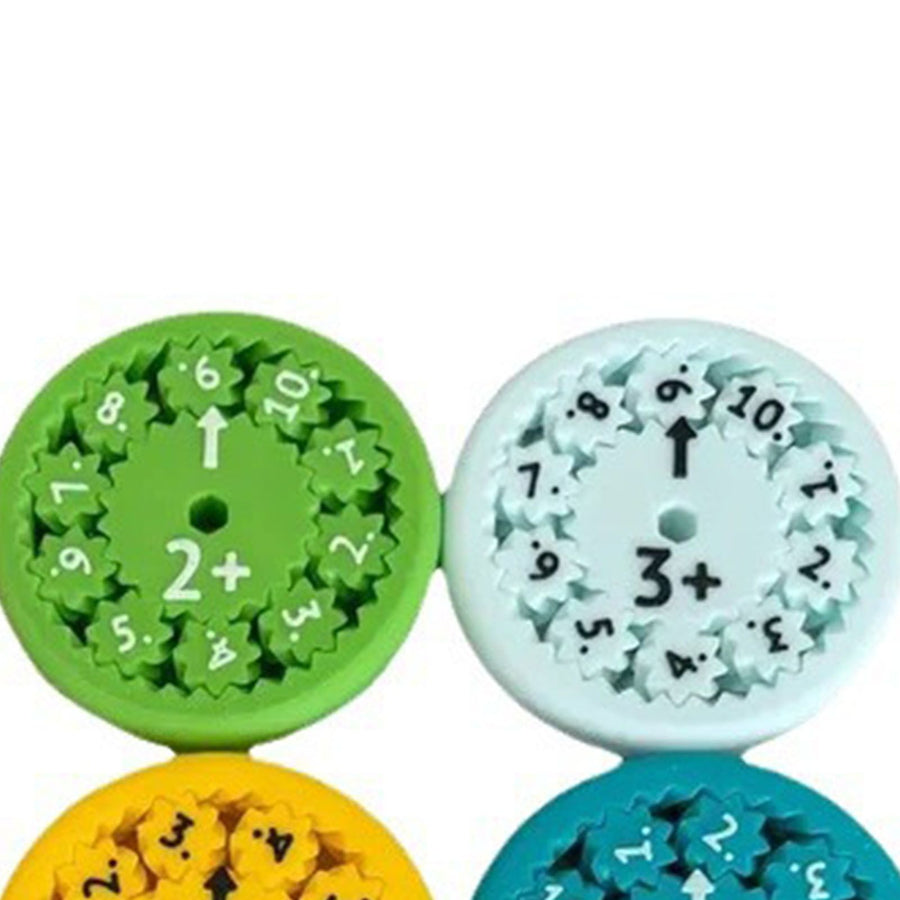 9Pcs Math Facts Fidget Educational Learning Rotary Toy Whirligig for Kids Chat Game Addition