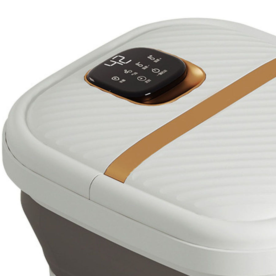 Foot Spa Bath Massager with Heat PP TPE Foldable Electric Foot Soaking Tub with Massage Roller for Relaxation