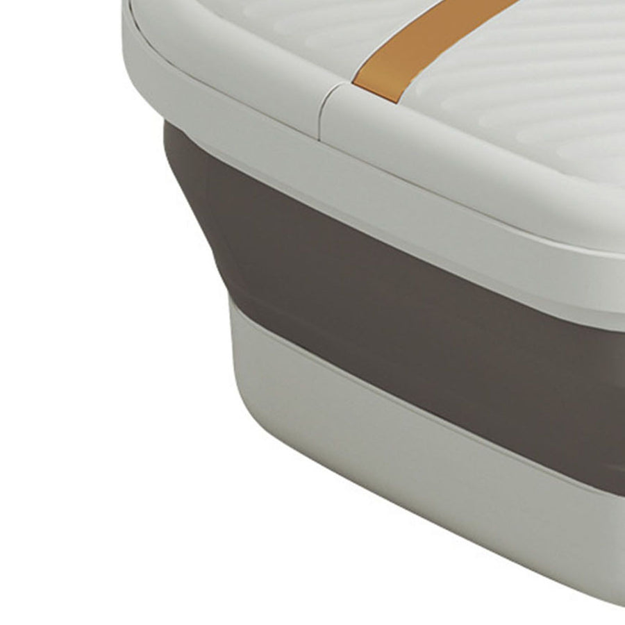 Foot Spa Bath Massager with Heat PP TPE Foldable Electric Foot Soaking Tub with Massage Roller for Relaxation