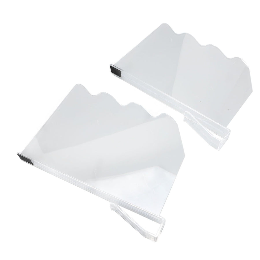 2Pcs Shelf Dividers for Closet Organization Plastic Clear Shelf Cabinet Separator Organizer for Wooden Shelves Bedroom Kitchen Office