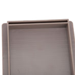 Sticky Note Holder with Stencil Clear Frames Sticky Note Template and Organizer Box for 3x3inch Note Pads Brown