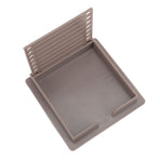 Sticky Note Holder with Stencil Clear Frames Sticky Note Template and Organizer Box for 3x3inch Note Pads Brown