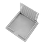 Sticky Note Holder with Stencil Clear Frames Sticky Note Template and Organizer Box for 3x3inch Note Pads Grey
