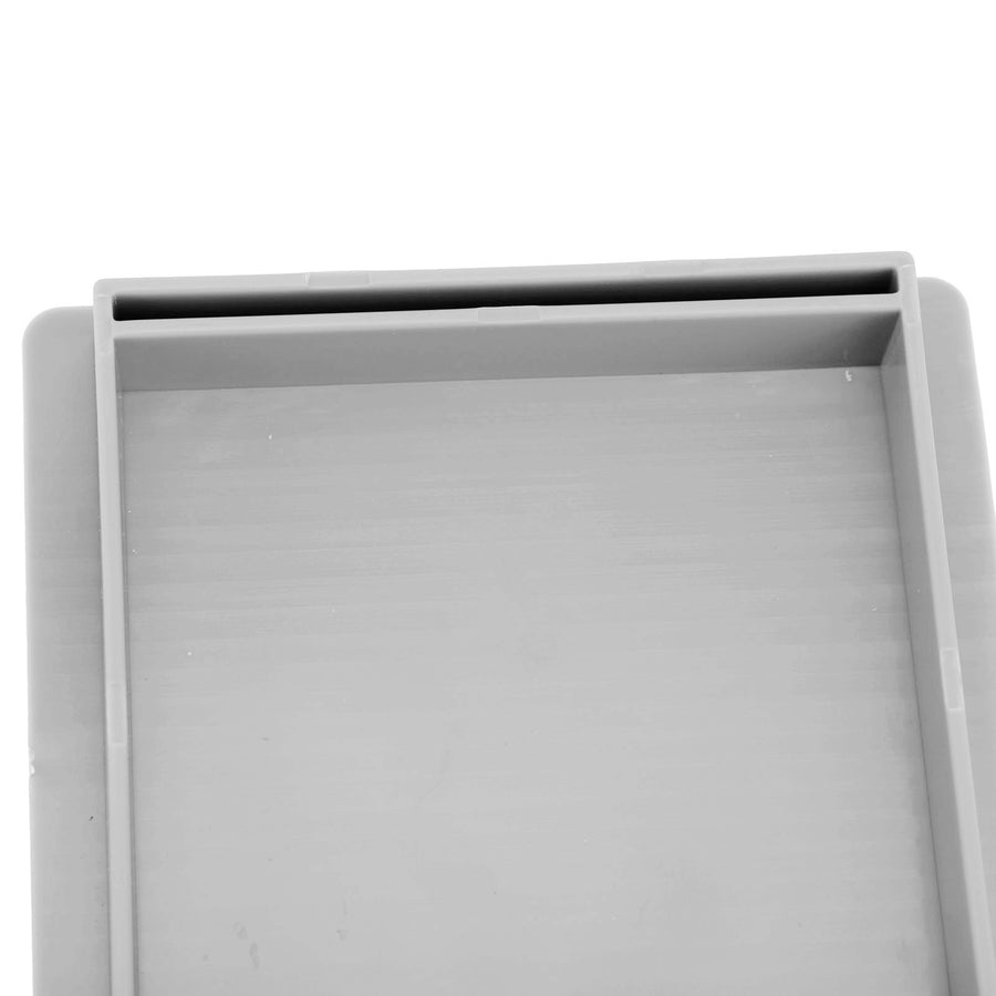 Sticky Note Holder with Stencil Clear Frames Sticky Note Template and Organizer Box for 3x3inch Note Pads Grey