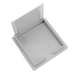 Sticky Note Holder with Stencil Clear Frames Sticky Note Template and Organizer Box for 3x3inch Note Pads Grey