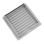 Sticky Note Holder with Stencil Clear Frames Sticky Note Template and Organizer Box for 3x3inch Note Pads Grey