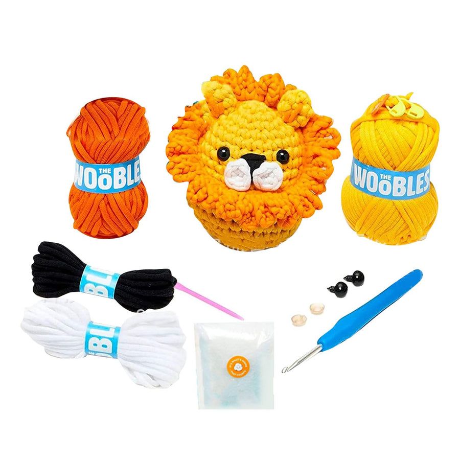 Beginner Crochet Kit with Video Tutorials Interesting Crochet Starter Kit for Leisure Entertainment Lion