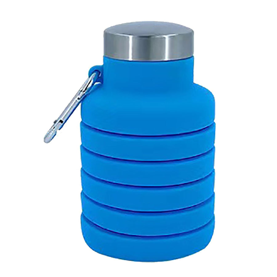Folding Silicone Cup 500ml Portable Drinking Cup Travel Cup for Outdoor Camping Travel Sports Blue