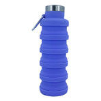 Folding Silicone Cup 500ml Portable Drinking Cup Travel Cup for Outdoor Camping Travel Sports Purple