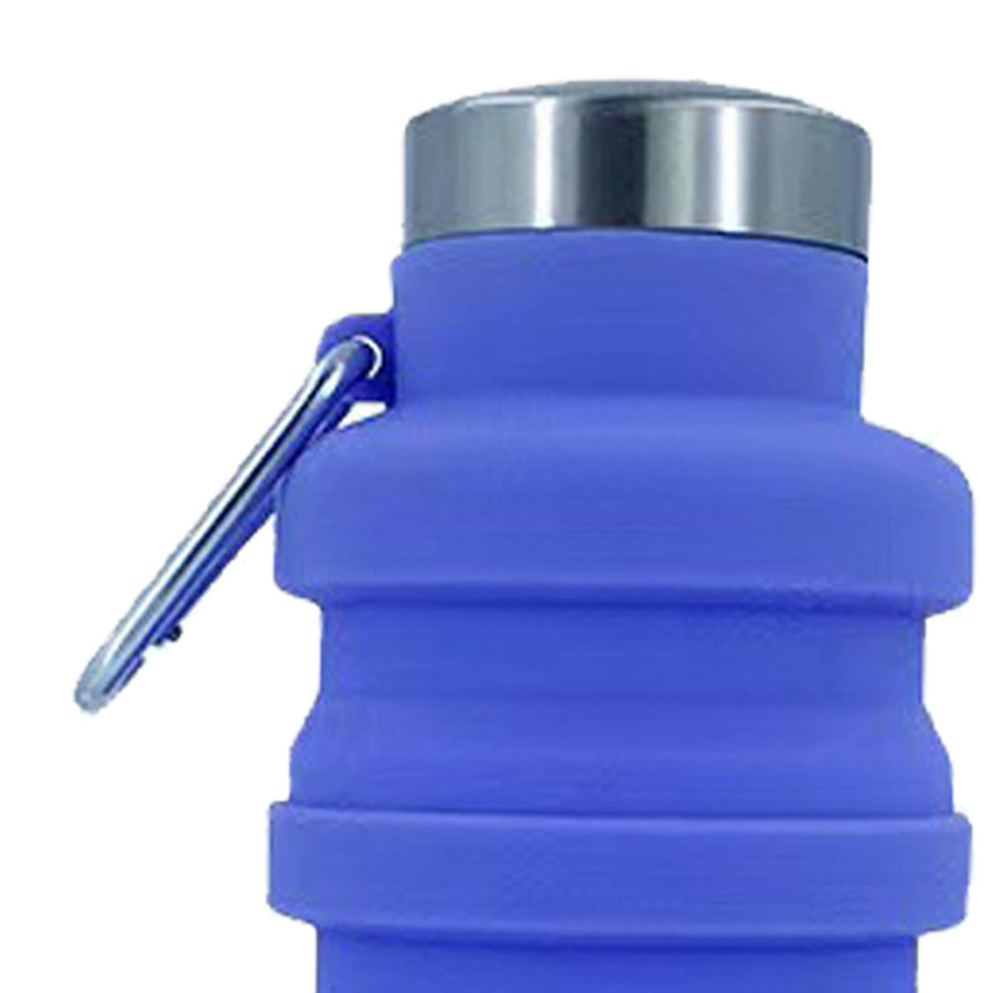 Folding Silicone Cup 500ml Portable Drinking Cup Travel Cup for Outdoor Camping Travel Sports Purple