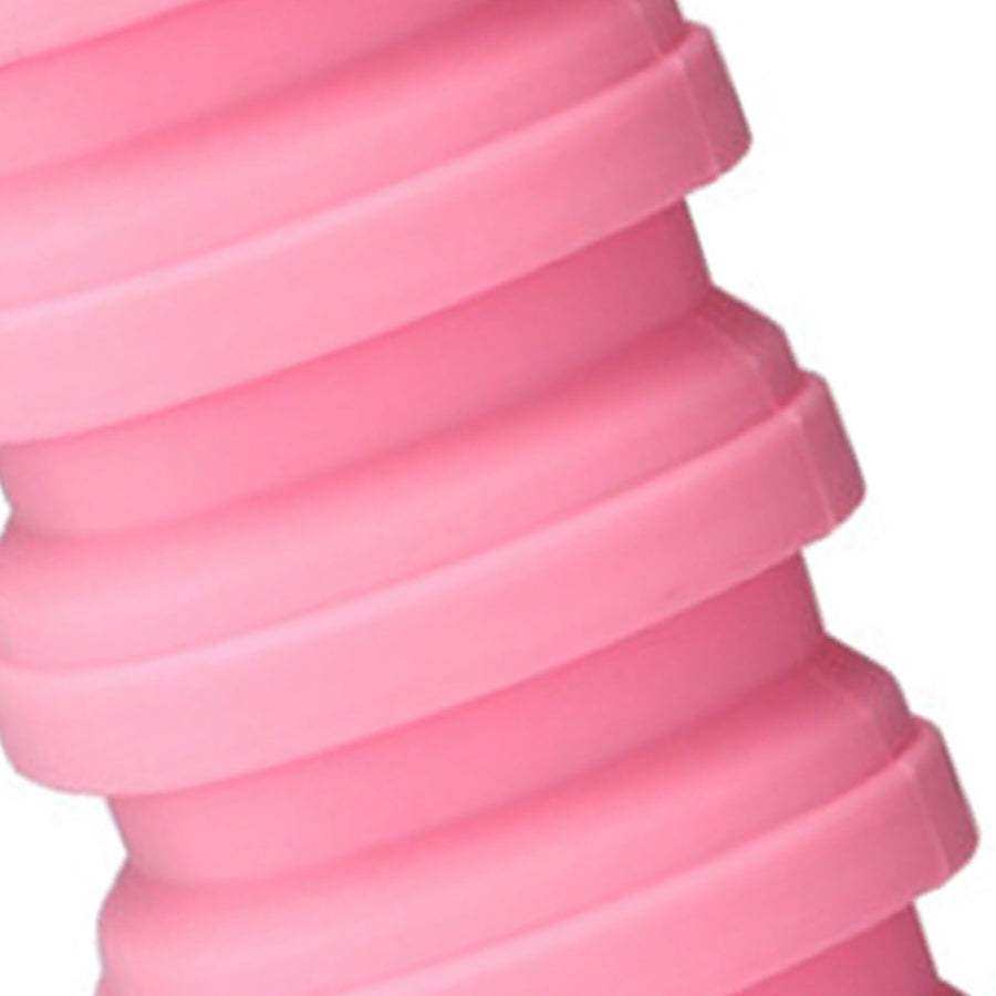 Silicone Foldable Water Bottle Portable Leakproof Reusable Travel Water Cup for Outdoor Camping Hiking Sports Light Pink