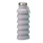 Silicone Foldable Water Bottle Portable Leakproof Reusable Travel Water Cup for Outdoor Camping Hiking Sports Gray