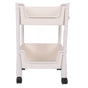 Mobile Utility Cart On Wheels Compact Movable Storage Book Shelves Trolley Rack Cart Organizer 2 Layers