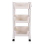 Mobile Utility Cart On Wheels Compact Movable Storage Book Shelves Trolley Rack Cart Organizer 3 Layers