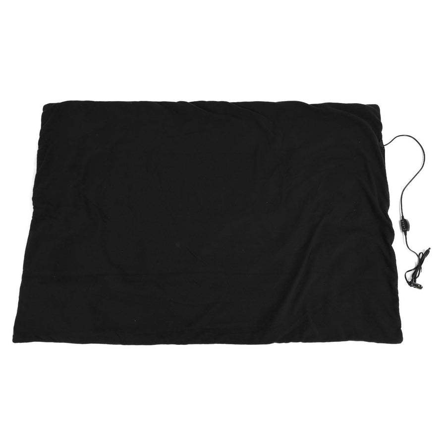 Heated Blanket Electric Throw 12V Soft Cotton Heating Throw Blanket for Keeping Warm in Home Office Black