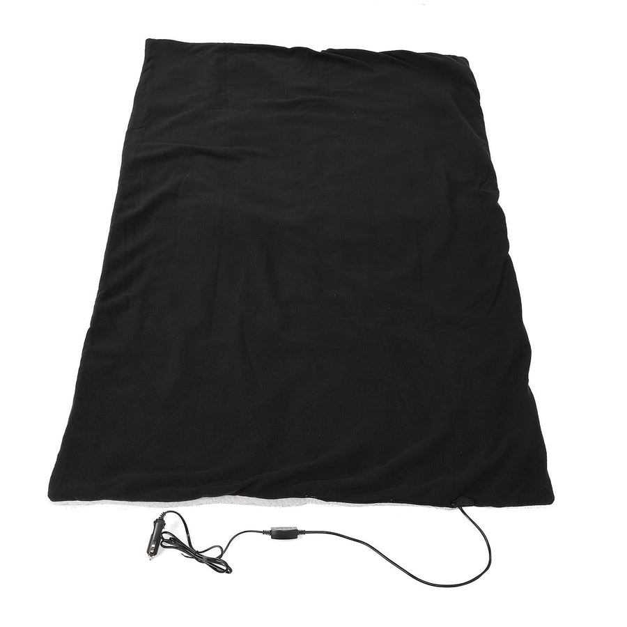 Heated Blanket Electric Throw 12V Soft Cotton Heating Throw Blanket for Keeping Warm in Home Office Black