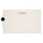 Electric Warming Tray 6 Temperature Settings Digital Display Silicone Water Resistant Food Warming Mat for Winter Beige