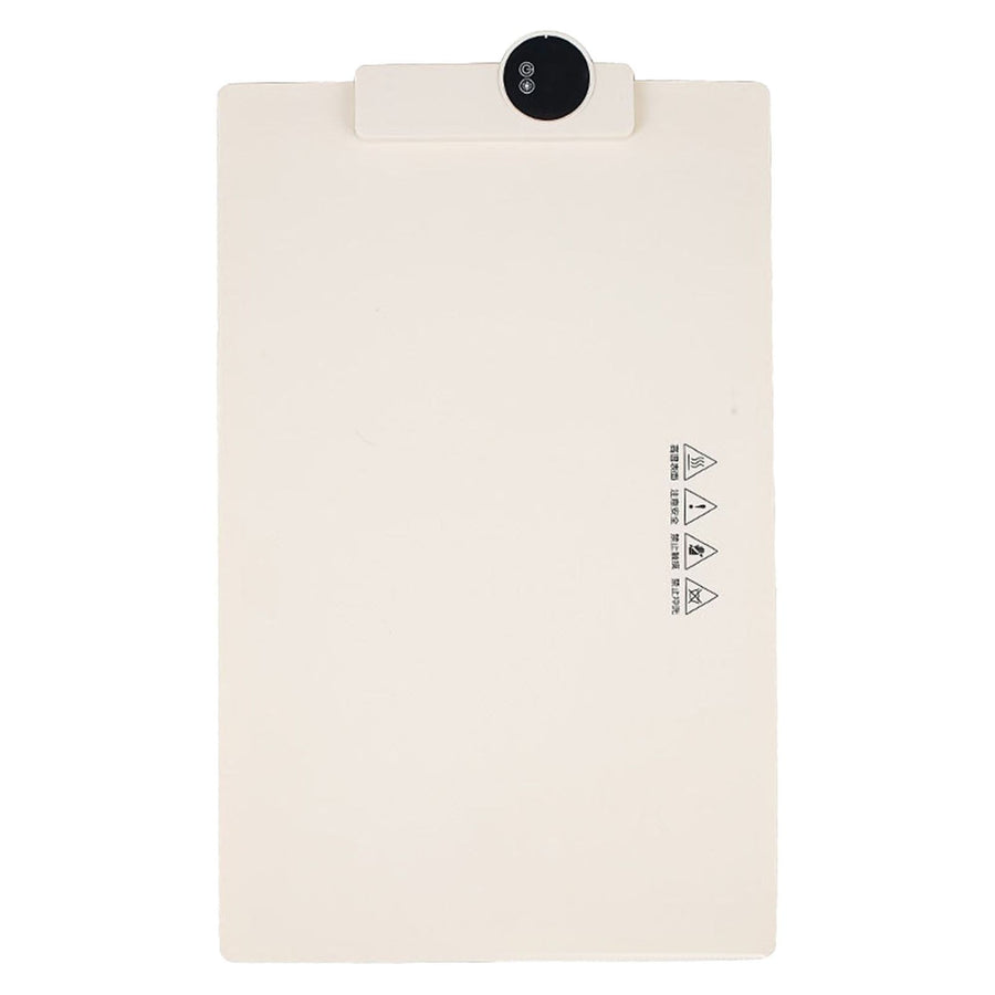Electric Warming Tray 6 Temperature Settings Digital Display Silicone Water Resistant Food Warming Mat for Winter Beige