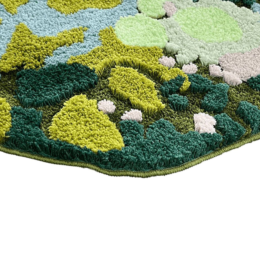 Plush Bath Mat Anti Slip Dirty Resistant Bathroom Rug Soft Bedside Floor Carpet for Bedroom Living Room