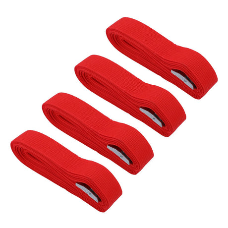 Set of 4 red heavy duty adjustable polyester luggage straps with buckles, image 10