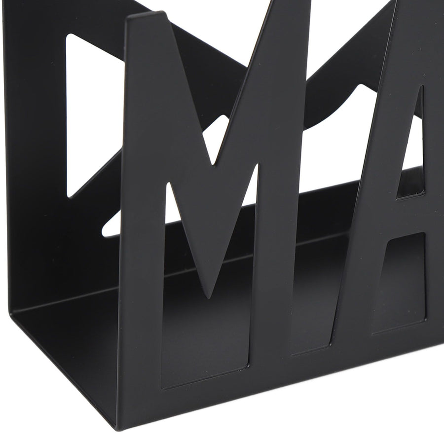 Desktop Mail Holder Iron Countertop Mail Letter Envelope Document Storage Rack Organizer for Home School Office