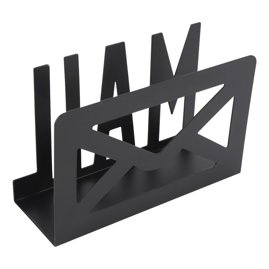 Desktop Mail Holder Iron Countertop Mail Letter Envelope Document Storage Rack Organizer for Home School Office