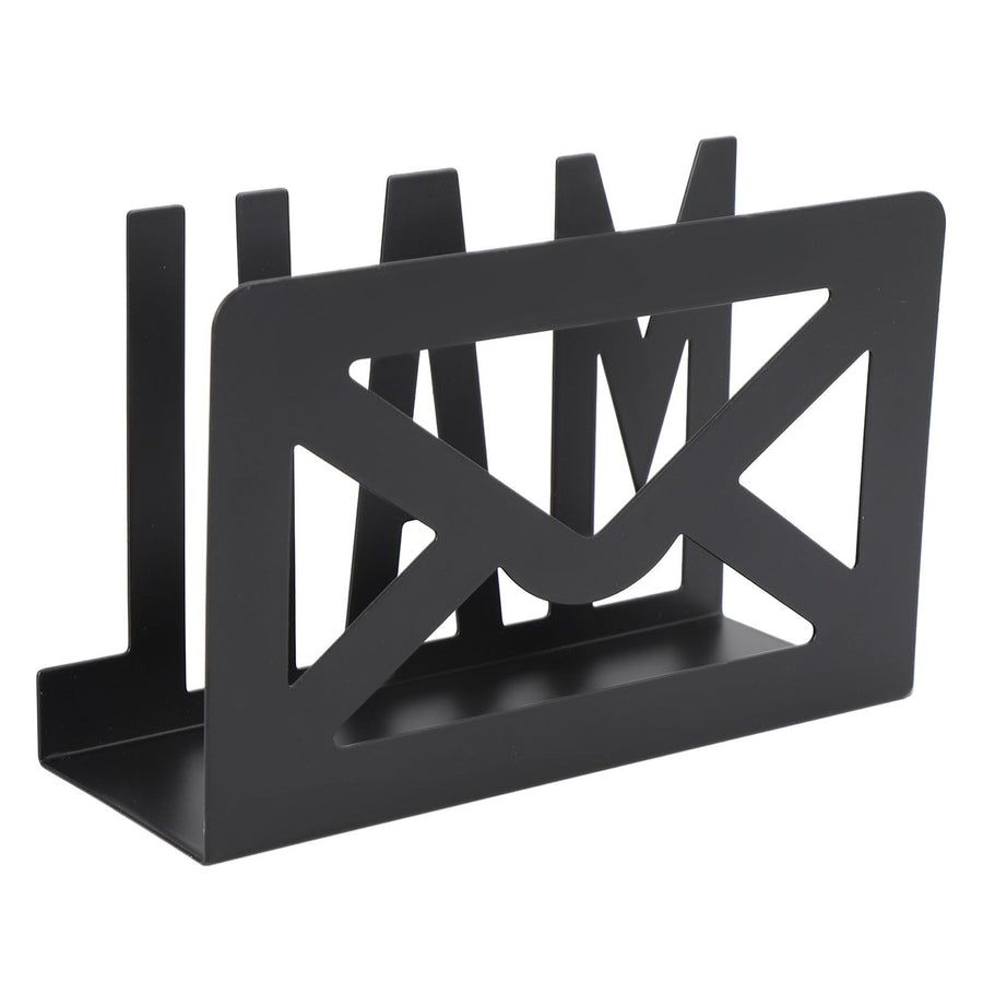 Desktop Mail Holder Iron Countertop Mail Letter Envelope Document Storage Rack Organizer for Home School Office