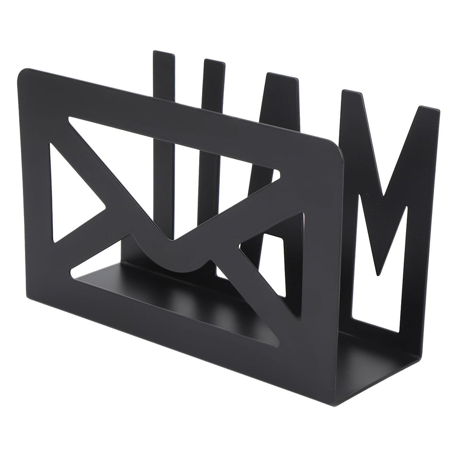 Desktop Mail Holder Iron Countertop Mail Letter Envelope Document Storage Rack Organizer for Home School Office
