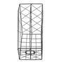 Desk Magazine Holder Simple Geometry Metal Space Saving Desk Magazine File Organizer for Document Folder 2 Compartments Black