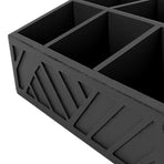 Tea Bag Organizer Multifunctional Wooden Divided Tea Bag Holder for Coffee Capsules Paper Cups Black