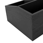 Tea Bag Organizer Multifunctional Wooden Divided Tea Bag Holder for Coffee Capsules Paper Cups Black