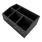Tea Bag Organizer Multifunctional Wooden Divided Tea Bag Holder for Coffee Capsules Paper Cups Black
