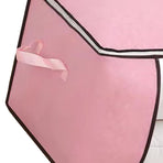 Clothes Storage Bags Fabric Foldable Blanket Storage Container Closet Organizer with Clear Window Reinforced Handle for Clothing Bedding 4PCS Pink