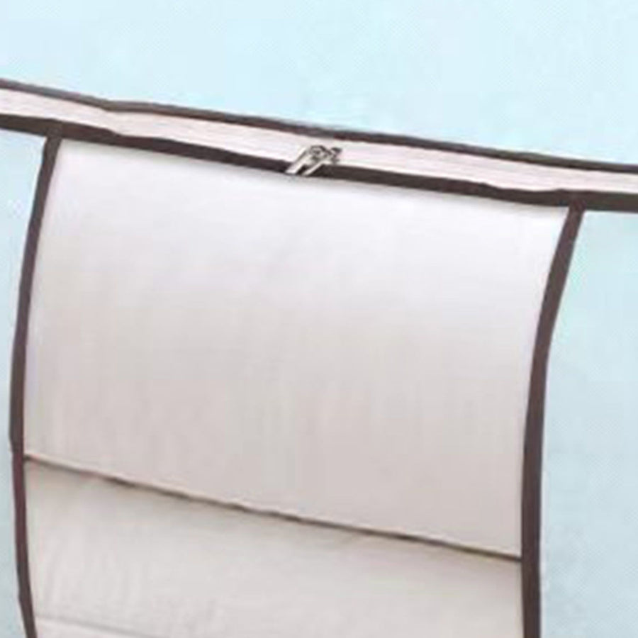 Clothes Storage Bags Fabric Foldable Blanket Storage Container Closet Organizer with Clear Window Reinforced Handle for Clothing Bedding 4PCS Sky Blue