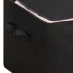 Clothes Storage Bags Fabric Foldable Blanket Storage Container Closet Organizer with Clear Window Reinforced Handle for Clothing Bedding 4PCS Black
