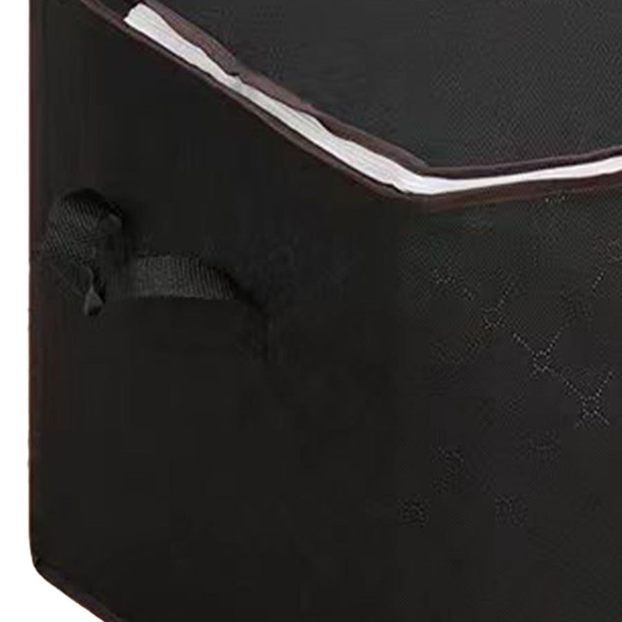 Clothes Storage Bags Fabric Foldable Blanket Storage Container Closet Organizer with Clear Window Reinforced Handle for Clothing Bedding 4PCS Black