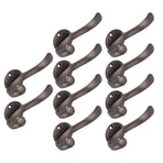 10 Set Coat Hooks Metal Water Proof Heavy Duty Wall Hook for Entryway Bedrooms Bathrooms Kitchens Grey