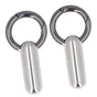2PCS Portable Capsules Case Stainless Steel Airtight Keychain Capsule Container Outdoor Storage Organizer Bottle for Hiking Travel Silver