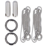 2PCS Portable Capsules Case Stainless Steel Airtight Keychain Capsule Container Outdoor Storage Organizer Bottle for Hiking Travel Silver