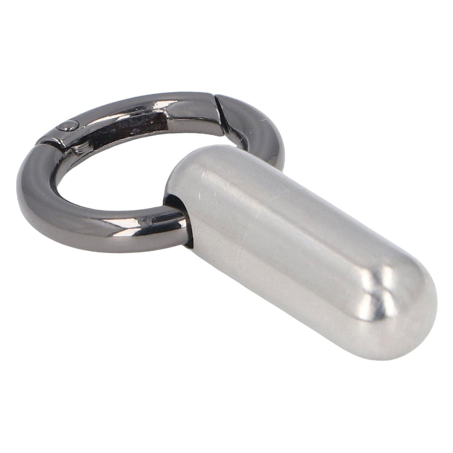 2PCS Portable Capsules Case Stainless Steel Airtight Keychain Capsule Container Outdoor Storage Organizer Bottle for Hiking Travel Silver