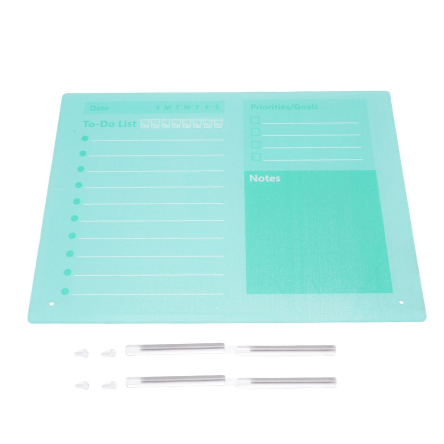 Dry Erase Planner Board Acrylic Desktop Calendar To Do List Schedule Board with Stand for Office Home School Green 40x30cm/15.7x11.8in