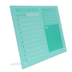 Dry Erase Planner Board Acrylic Desktop Calendar To Do List Schedule Board with Stand for Office Home School Green 40x30cm/15.7x11.8in