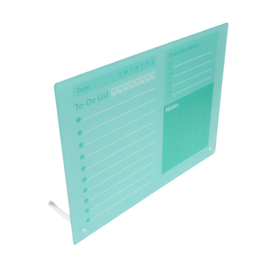 Dry Erase Planner Board Acrylic Desktop Calendar To Do List Schedule Board with Stand for Office Home School Green 40x30cm/15.7x11.8in