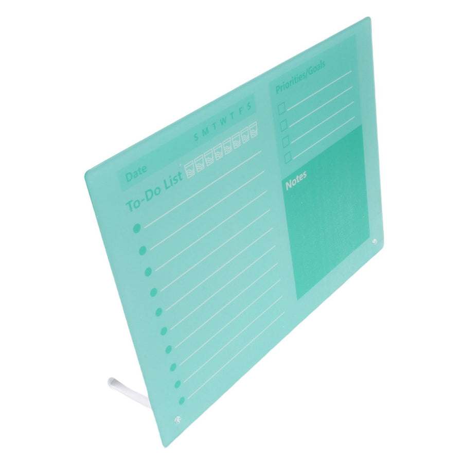 Dry Erase Planner Board Acrylic Desktop Calendar To Do List Schedule Board with Stand for Office Home School Green 40x30cm/15.7x11.8in