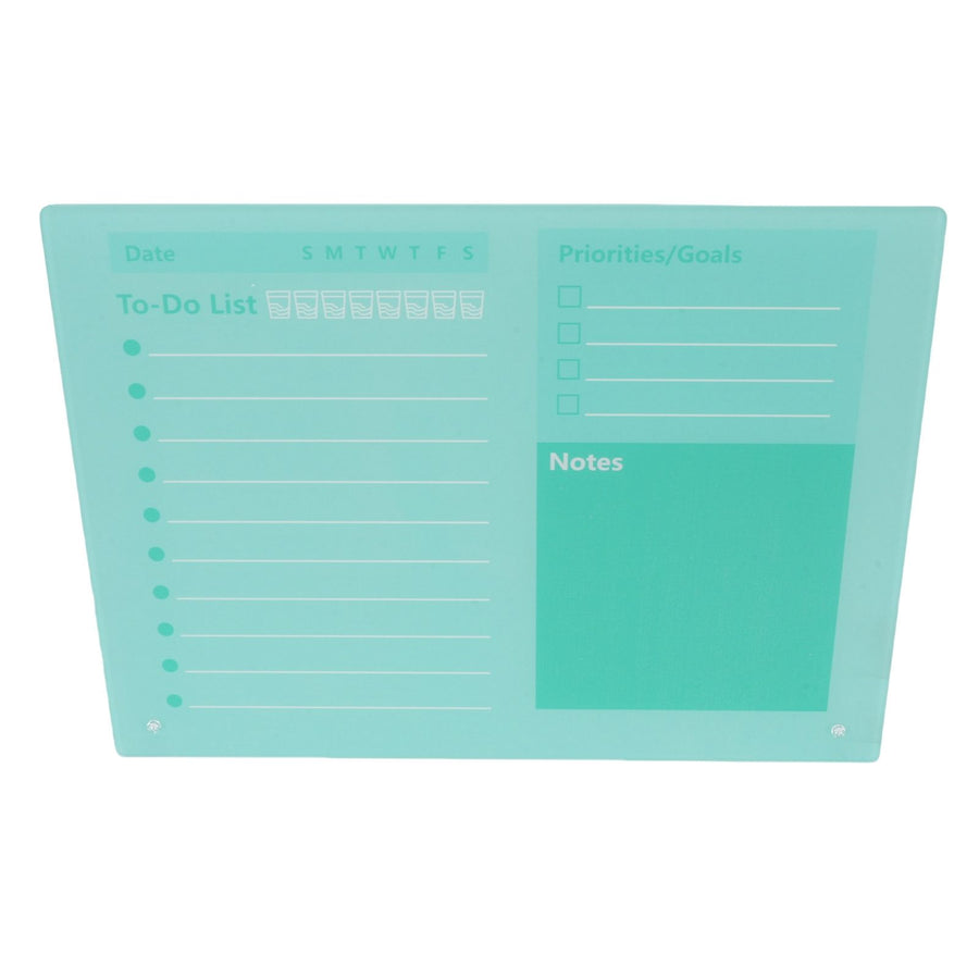 Dry Erase Planner Board Acrylic Desktop Calendar To Do List Schedule Board with Stand for Office Home School Green 40x30cm/15.7x11.8in