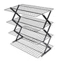 Kitchen Countertop Storage Rack Foldable Stainless Steel Space Saving Shelf for Drying Food Seasoning 4 Tier