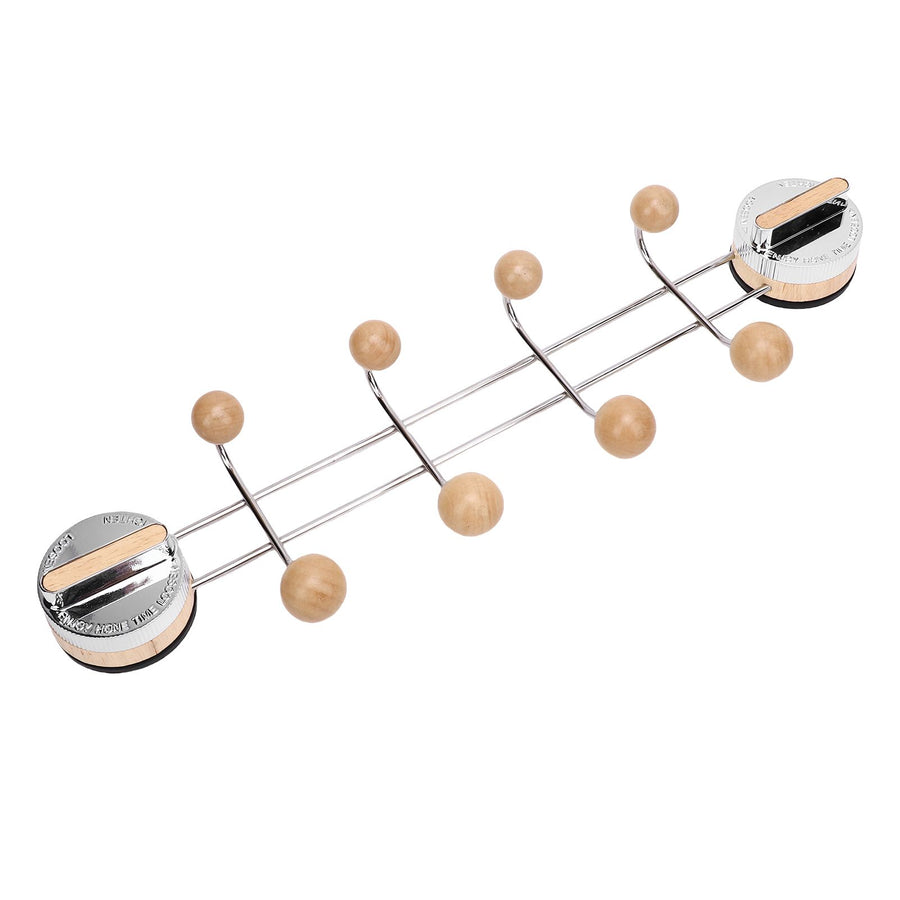 Suction Cup Coat Hook Dual Rows Hooks Wall Mount Hook Rack for Entryway Bathroom Kitchen